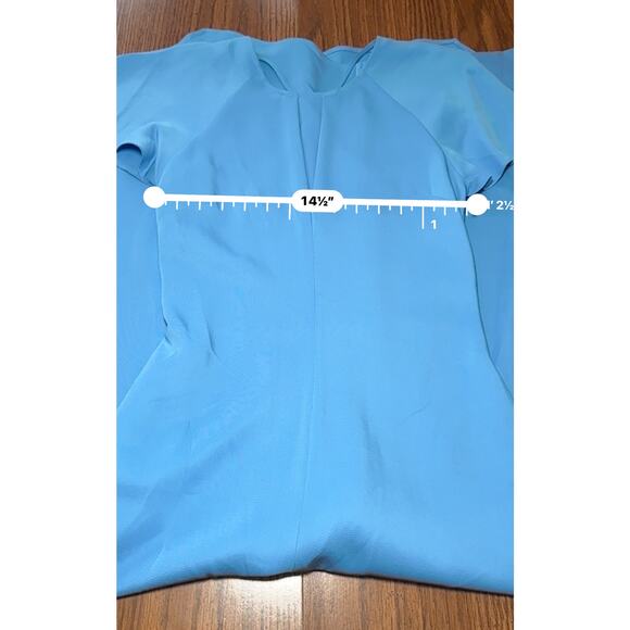 Reiss Blue Eleni viscose crepe midi dress size XS /2 - Picture 8 of 11